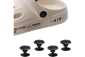 JEZIORO 8Pcs Rivets Resin Easy DIY Fix and Replacement for Plastic Shoes Crocs Compatible Durable Pop Rivet Button Buckles Fasteners Set for Repairing, Upgrading, and Refreshing Your Footwear Tool,Black