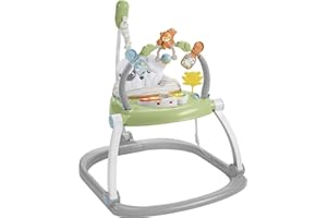 Fisher-Price Jumperoo Baby Bouncer and Activity Centre with Lights and Sounds, Sweet Snugapuppy SpaceSaver