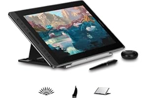 HUION KAMVAS Pro 16 15.6 inch Drawing Tablet with Screen, Full-Laminated Graphics Drawing Monitor, Pen Display with Battery-Free Stylus Tilt 6 Express Keys Touch Bar
