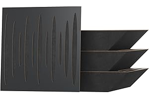 UA ACOUSTICS Trampa acústica para graves de esquina, 50 x 50 cm, tratamiento de estudio de grabación de audio para insonorización, absorción, difusión, reflexión, (4 pulsos, 100 mm, negro)