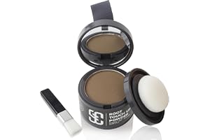 SOVONCARE Omedelbart täckande hårpulver för tunt grått hår för kvinnor, hårrotspulver, täckande concealer (lätt kaffe, 4 g)