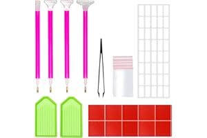 BESMRPG 17 StüCk Diamond Painting Stift,Daiments Leuchttisch,Diamontpating Kits,Stifte ZubehöR Mit FüR Erwachsene Und Kinder Kunst DIY Handwerk
