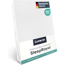 Lunarys® SleepRoyal - Lenzuolo con angoli elasticizzati, 180 x 200 ...