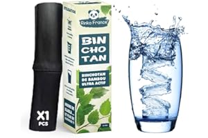 Rinko France| Binchotan de Bambou 1 Bâton de Charbon extra Actif de Bambou Bio pour Purification d'eau 100% Efficace Anti mauvais Gout Eco-Responsable avec E-Book (a sollicité au vendeur) Offert !!