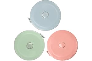 Senshuomy Dual Sided Body Waist Measuring Soft Tape,3PCS Measuring Tape for Body, Pocket Meter Tape Measure Retractable for Body Sewing Clothes Tailor 60 Inch / 150 cm