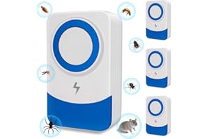 DOBWGXZ Ultrasonic Pest Repeller, 4-Pack Mouse & Rodent Repellent, Effective Against Mice, Rats, Mosquitoes, Cockroaches, Ants, Spiders, and More – Safe and Quite for Humans,Pets.