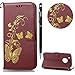 Produktbild Moto G5 Plus Hülle,Motorola G5 Plus Leather Handyhülle,WIWJ Handyhülle Wallet Case[Heißprägen Prägung Schmetterlinge Ledertasche] Flip Schutzhülle in Standfunktion Kredit Kartenfächer Magnetverschluss PU Leder Lederhülle Silikon Anti-Scratch Shell Back Cover Folio Hüllen Schale Schutzhüllen für Moto G5 Plus+1x Touch Stylus Pen-Braun