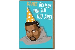 Brainbox Candy - Zabawna kartka urodzinowa - kartka urodzinowa "Kanye Believe" - Nowość kartki z żartami dla niego dla niej mężczyzn kobiet przyjaciół