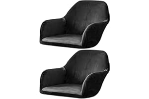 ELYSYSRL Stretch Stuhlhussen Samt mit Armlehne Stuhlbezug 1/6/2/4er Set Luxus-Samt Bürostuhl Bezug Stuhlschonbezug Sessel Esszimmerstuhlhussen Armlehnstuhl Stuhlabdeckung ( Color : #4 , Size : 2 Stücke )