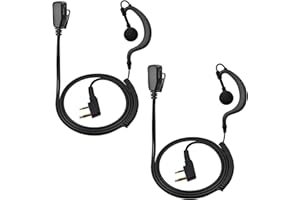 HYSHIKRA Walkie Talkie Auricular con micrófono Auriculares compatibles con Baofeng UV5R 888S UV-82HP Kenwood 2 vías de Radio para la Seguridad guardaespaldas al Aire Libre (G Forma, 2)