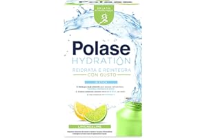 Polase Hydration Integratore Alimentare Sali Minerali, Magnesio e Potassio, Vitamina C, Reidrata e Reintegra, Gusto Limone e Lime, 18 sticks