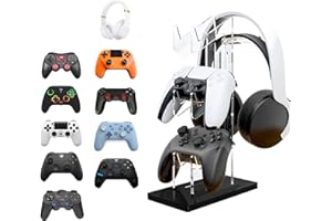 Erlsig Universal Game Controller Halter, Controller Halterung Ständer Zubehör für Xbox ONE Switch PS4, Schwarz