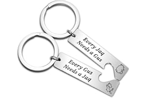 FEELMEM Jaq And Gus Gift Every Jaq Needs A Gus Keychain Set for Cinderella Cartoon Fans Mouse Jaq and Gus Fairy Princess Gift