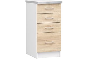 AKORD Mobile da cucina Lima | Pensile da Cucina 82x60 cm | Funzionale | Resistente | Design moderno | Per cucine grandi e piccole | Facile da pulire | Rovere bianco o Sonoma