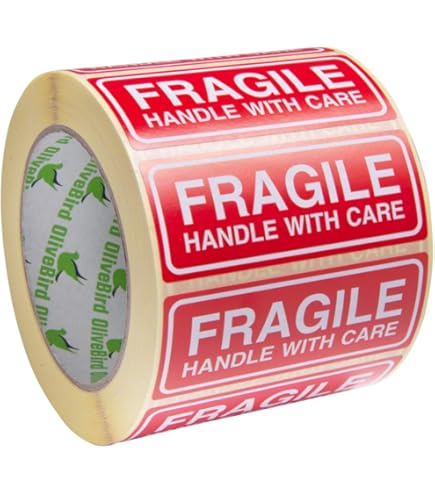 Manico Fragile Con Cura Delle Etichette Adesive Per L'imballaggio - Foto 6