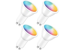 ANTELA Smart Alexa Glühbirne GU10 5W LED WLAN RGB Warmweiß (2700K) Kaltweiß (6500K) Birne Lampe, APP Steuern Kompatibel mit Google Home, 4 Stück