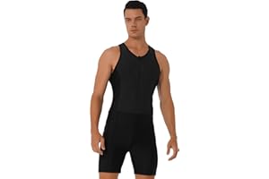 Doomiva Herren Badeanzug Einteiler Schwimmanzug Bademode mit Bein Männer Wassersport Surfanzug Shorty Beachwear Sportbody