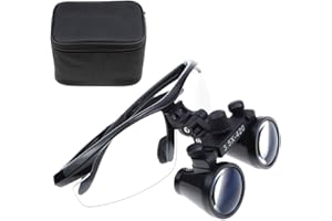 BoNew-Oral 3.5X420MM Surgical Binocular Loupe Magnifier Antifog Loupes Surgical Magnifier Optical Glasses (Black)