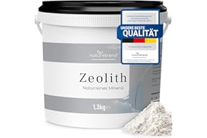naturetrend Zeolith Pulver 1,3kg - Naturrein mit 94% in Premium-Qualität - Extra fein gemahlen, Reines & naturbelassenes Vulkangestein