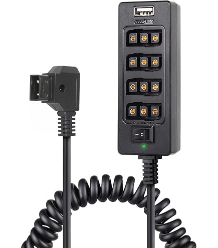 Chikoni D-Tap Splitter Auf 4 Ports - Mit USB, Für Kamera-Akkus Von Anton Bauer, ARRI, RED, Tilta