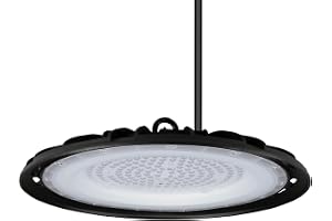 Ledvion Energooszczędny czujnik LED High Bay, 150 W, 110 lm/W, 22 000 lumenów, 3000 K, IP65, możliwość ściemniania, profesjonalna lampa UFO