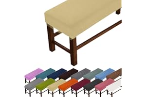 GeRRiT Luxuriöser großer Bankbezug, rechteckig, kratzfest, Sitzkissenbezug zum Schutz des Stuhls, staubdichter Schonbezug für Schlafzimmer, Wohnzimmer, Küche (Beige, XL: L: 180–210 cm, B: 35–50 cm, H: