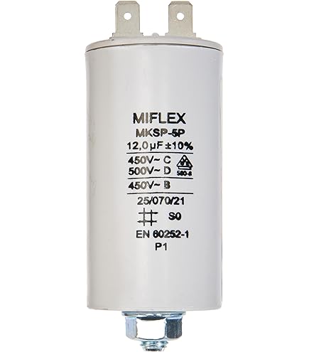 Condensateur 8uF/8µF Démarrage / Permanent Pour Moteur - Cosses Faston 6 3mm