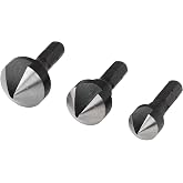 Wolfcraft Countersink Drill Bit Set Wood and Metal, &Oslash; 12-19 mm, 3 | Countersink for non-ferrous metal and wood carpentry tool