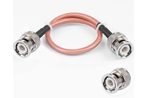 Vecys BNC Męski na BNC Męski kabel 50ohm BNC Męski na Męski RG400 RF Koncentryczny Kabel Połączeniowy Pigtail 6"/15cm do Anten RF Ham Radio Handheld