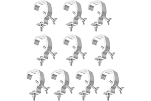 HUIOP Abrazadera de Luces de Escenario,10PCS Luces de Escenario Abrazadera Soporte Colgando Gancho para DJ Iluminación Par Luces Puntos Luces