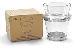 RECAPS Portaherramientas de llenado compatible con las cápsulas de café Vertuoline (las tapas de aluminio, las cápsulas vacías y el sabotaje no están incluidos)