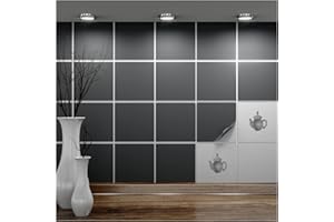 FoLIESEN - Fliesenaufkleber 15x15 cm | selbstklebende Fliesen-Folie für Bad & Küche | entfernbare Klebe-Folie für Wandfliesen Küchenrückwand & Bordüren | 50 Klebefliesen, Dunkelgrau matt