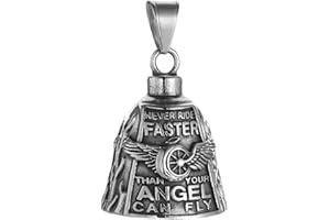 YONUARET Guardian Bell Campanella Moto Portafortuna - Angeli Portachiavi Con Anello Appeso - Decorazione Auto Per Moto