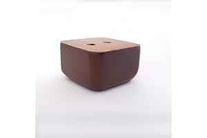 VERSHY 4X Möbelfüße Sofafuß Tischfuß Möbelfuß Schrankfuß Holzbeine gerade eckig Buche/Eiche (3 x 5 x 5 cm (HxBxT), Tabak)