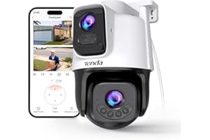 Tenda CH9 kamera do monitoringu zewnętrznego, 6 MP, podwójny obiektyw, zewnętrzna kamera monitorująca, IP66, bezpieczeństwa, automatyczne śledzenie, widoczność w nocy, 2 audio,