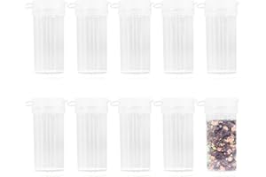 VXIWSCY Set di 10 Mini Dispenser per Sale e Pepe in Plastica con Coperchio, Perfetti per Viaggi, Campeggio e Bento Box, Contenitori Portatili e Ermetici da 9 ml，Facile datrasportare, mini piccolo riempimento