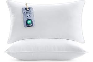 Utopia Bedding Almohadas (2 Unidades), 50 x 70 cm Almohadas de Primera, Fibra Hueca Virgen Siliconada, Almohadas Suave de Fácil Cuidado (Blanco)