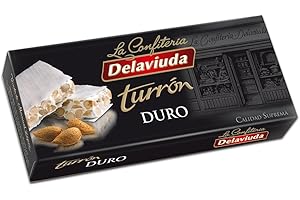 Delaviuda, Turrón Duro de Almendra, Turrón con Miel y Almendras Seleccionadas, Receta Tradicional, Sin Gluten y Sin Lactosa, Ideal para Cesta Navidad, Made in Spain, 200 Gramos
