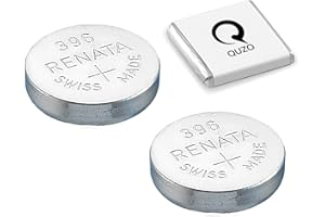 QUZO RENATA Bundle of 2 x Renata 396 Watch Battery 1.55v SR726W + Quzo Belgian Chocolate - Official Renata Watch Batteries