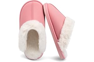 ChayChax Chaussons Chaude Fourrée en Mousse à Mémoire Peluche Pantoufle Maison Automne Hiver Hommes Femmes Intérieur/extérieur