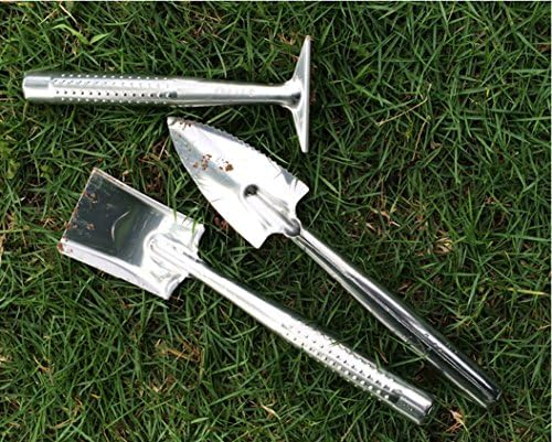 Heavy Duty Gardening Hand Shovel Trowel Tools 3 Piece Set Digging Mini Garden Spade Rake Stainless Steel Camping Small Digger Plant with Ergonomic Metal Handles for Digging Planting kids women