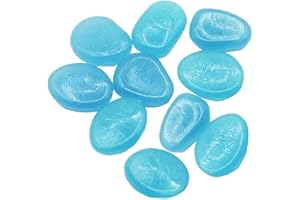 SHINEHUA 10 Stück Bunt Leuchtsteine Kieselsteine Leuchtende Kieselsteine Leuchtkiesel Floureszierende Pebble Steine für Aquarium Garten Kinderzimmer Dekor
