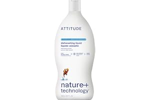 ATTITUDE Washing Up Liquid, EWG Verified, Plant-Based & Vegan Dish Soap, Naturally Derived, Wildflowers Scent, 700 mL