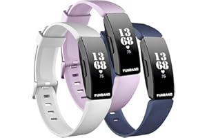 FunBand Fitbit Inspire & Inspire HR Correa,Edición Especial Soft Silicona Deportes Recambio de Pulseras Ajustable Reemplazo Accesorios Compatible para Reloj Fitbit Inspire & Inspire HR