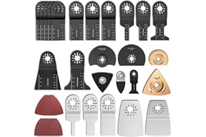 YOUR'S BATH 100Pcs Oscillating Saw Blades Kit Wood/Metal Quick Release Mix Multi Tool Blades Multitool Accessories for Makita DTM51Z Bosch Dremel Fein Makita Multi Tool Accessories