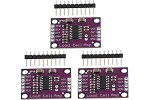Heevhas 3PCS CJMCU-711 HX711 Altamente preciso Escala electrónica Célula de carga de 24 bits doble canal Chip convertidor A/D convertidor Módulo de placa de desarrollo