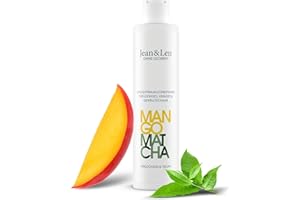 ‎JEAN & LEN Jean & Len Lockentraum Conditioner Mango & Matcha, bändigt widerspenstiges und krauses Haar, verringert Spliss, pflegt & definiert natürliche Wellen und Locken, ohne Parabene & Silikone, vegan, 300ml
