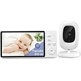 jeeber 5" 1080p Baby Surveillance Camera with Screen, Baby Monitor without | Invisible Infrared Night Vision, Two-Way Communi