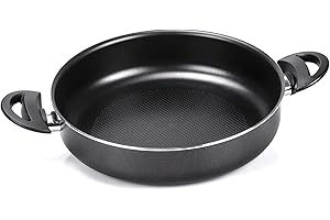 Moneta Gea Tegame a 2 Manici, 28 Cm, Alluminio 100% riciclato, per Ogni Piano Cottura Incluso l'Induzione. Made in Italy.