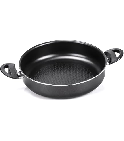 BALLARINI Matera Granitium Tegame Con 2 Maniglie, 24 Cm, Antiaderente, Nero